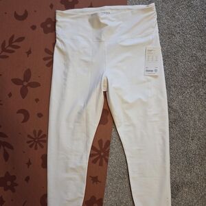 Athleta White High-Waisted Leggings